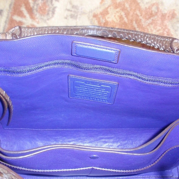 Coach Soft Borough Embossed Leather Handbag 32349 - Picture 5 of 16